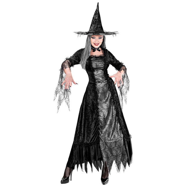 Halloween Kleid Ladies Witch Spider's Web