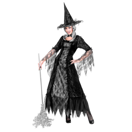 Halloween Kleid Ladies Witch Spider's Web