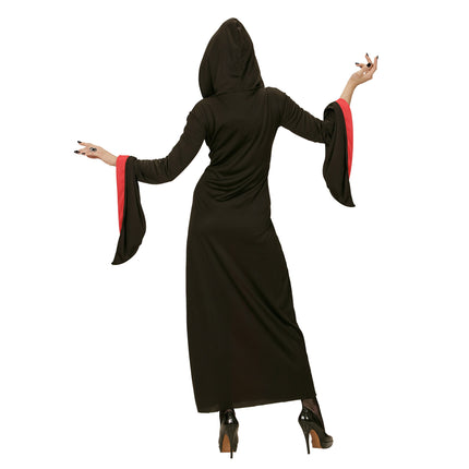 Halloween Kleid Rot Schwarz Damen Gothic
