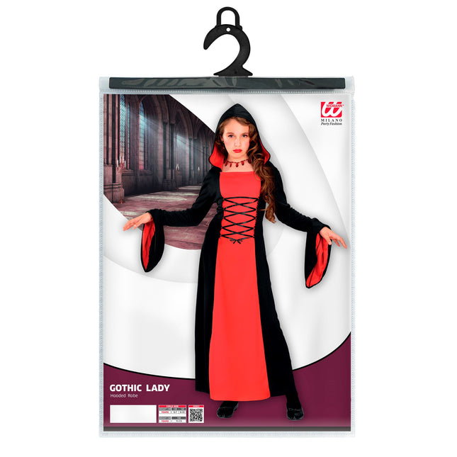Halloween Kleid Rot Schwarz Mädchen Gothic