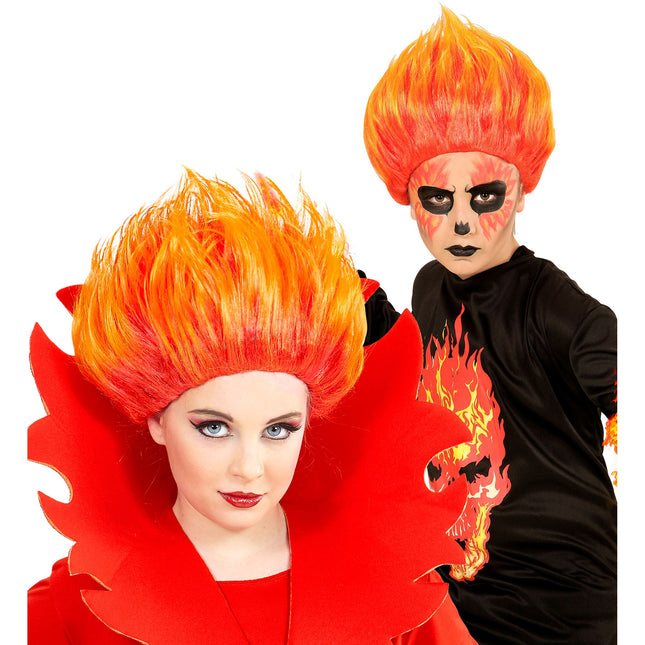 Halloween Perücke Feuer