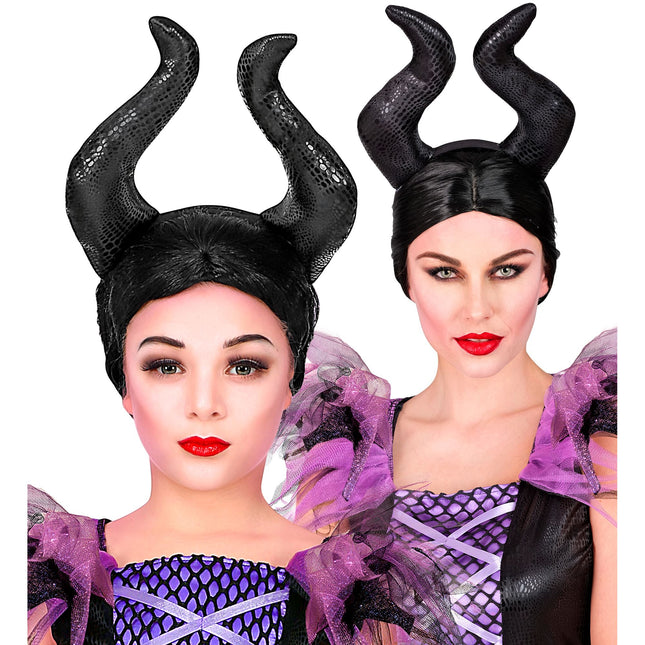 Halloween Haarband Malevizia mit Horn