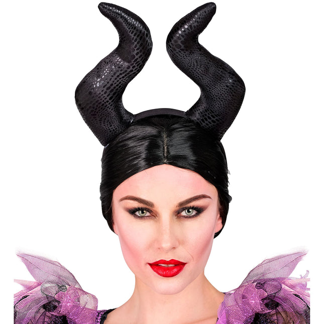 Halloween Haarband Malevizia mit Horn