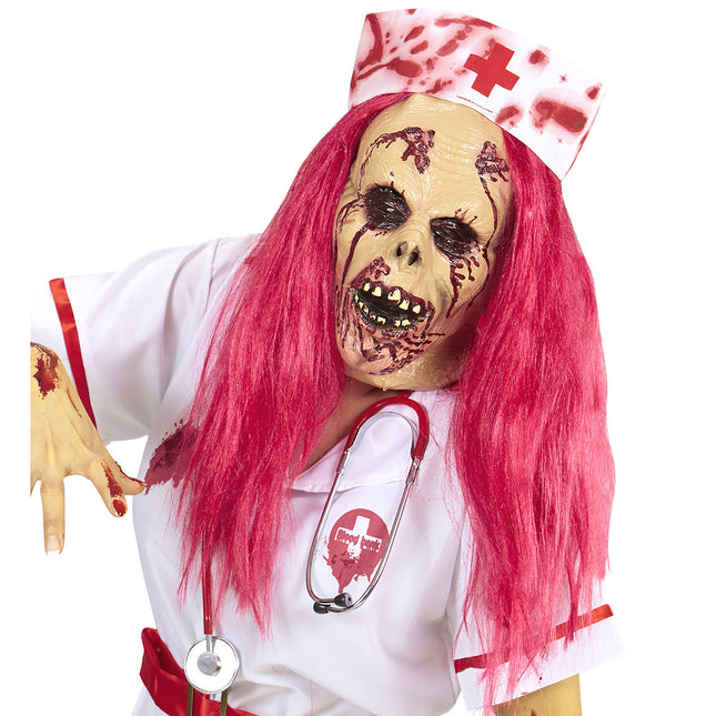 Halloween Maske Zombie Krankenschwester
