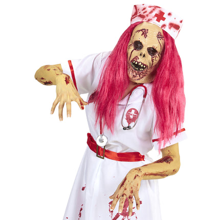 Halloween Maske Zombie Krankenschwester