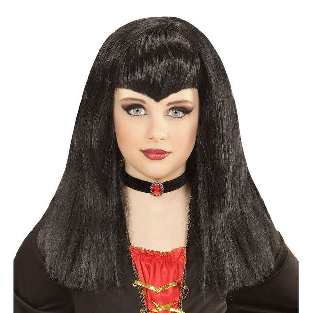Halloween Perücke Schwarzer Vampir