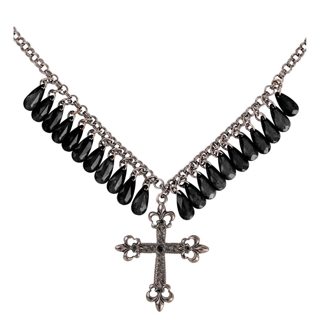 Halloween Halskette Schwarzes Kreuz Gothic