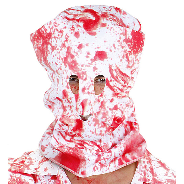 Halloween Maske Rot Weiß Blutig