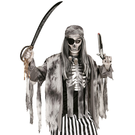 Halloween Halskette Silberne Totenköpfe