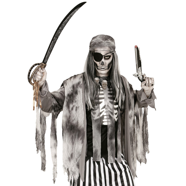 Halloween Halskette Silberne Totenköpfe