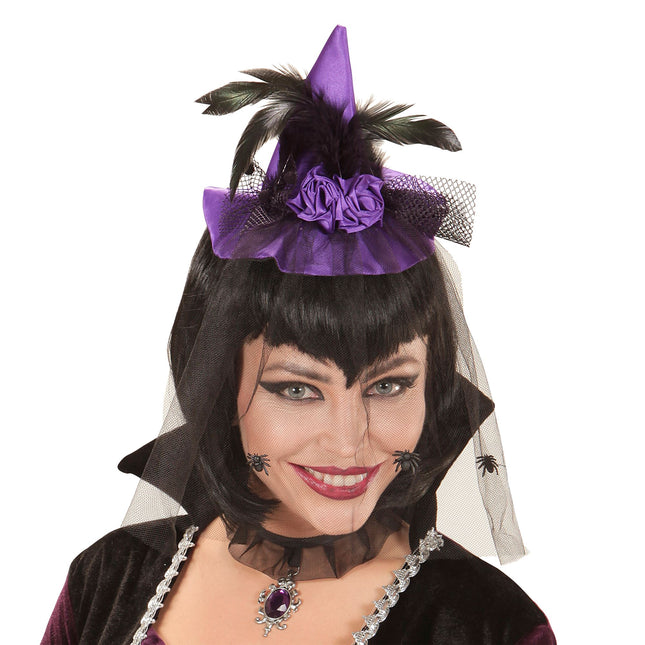 Halloween Hut Lila Hexe Mini