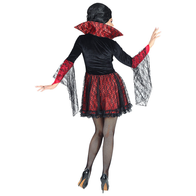 Halloween Kostüm Damen Vampir Spitze