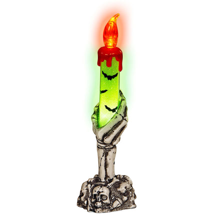 Halloween Kerzenhalter Skelett Hand