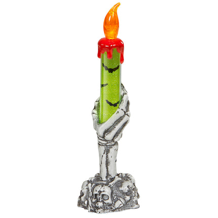Halloween Kerzenhalter Skelett Hand