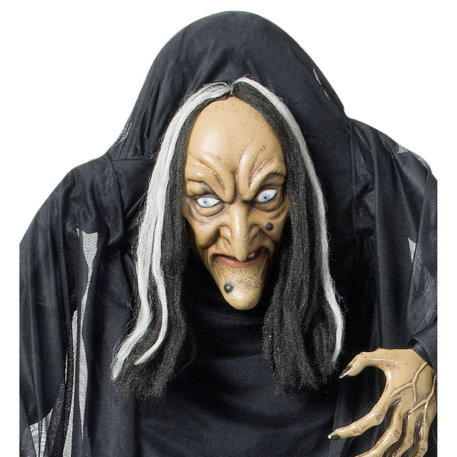 Halloween Puppe Hexe mit Buckel 1,4m