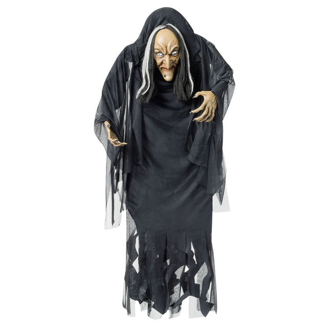 Halloween Puppe Hexe mit Buckel 1,4m