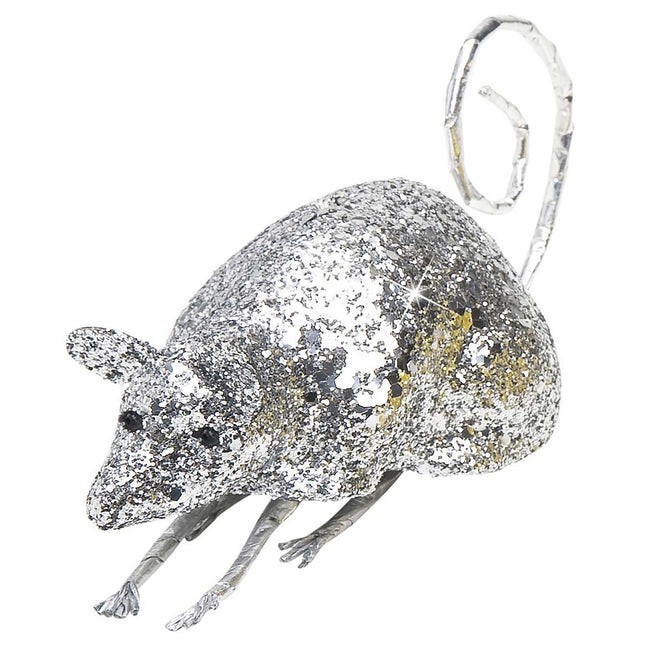 Silberne Fake Maus 12cm