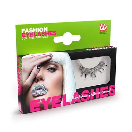 Falsche Wimpern in Silber