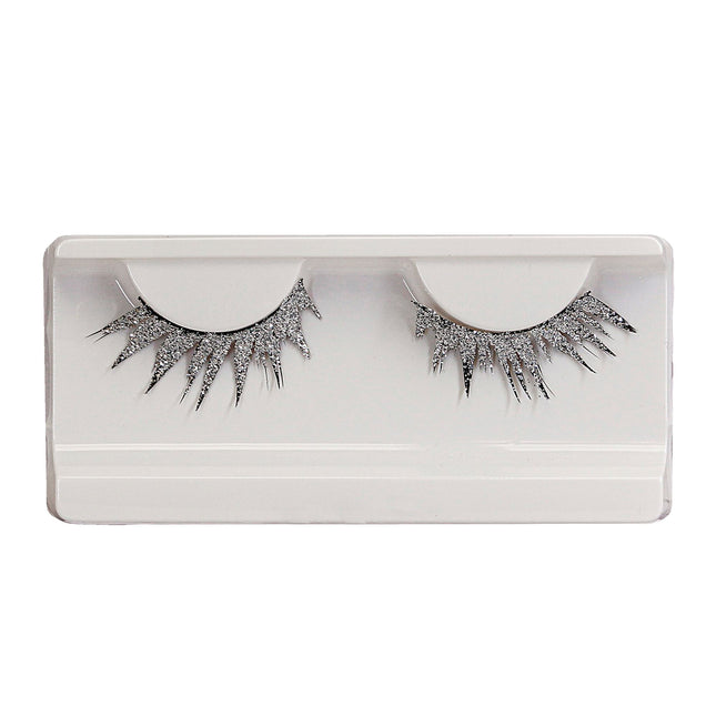 Falsche Wimpern in Silber