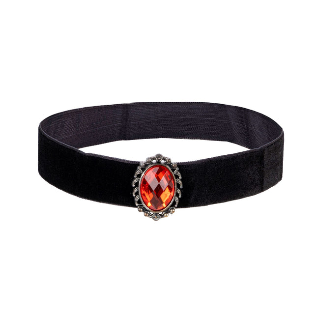 Halloween Halskette Roter Stein