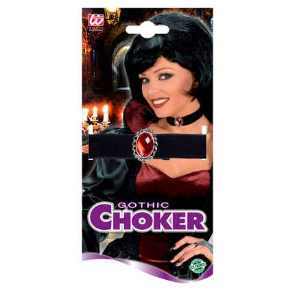 Halloween Halskette Roter Stein