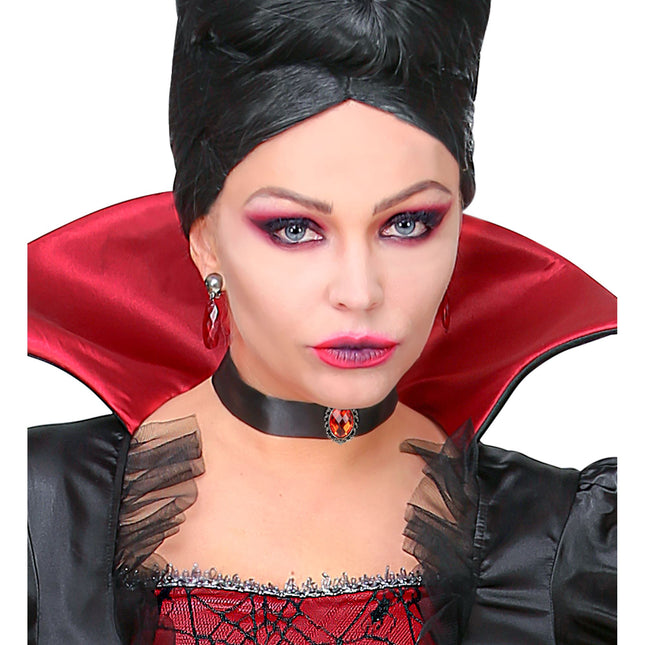 Halloween Halskette Roter Stein