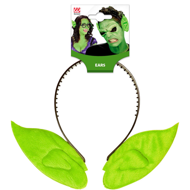 Halloween Haarband Grüne Ohren