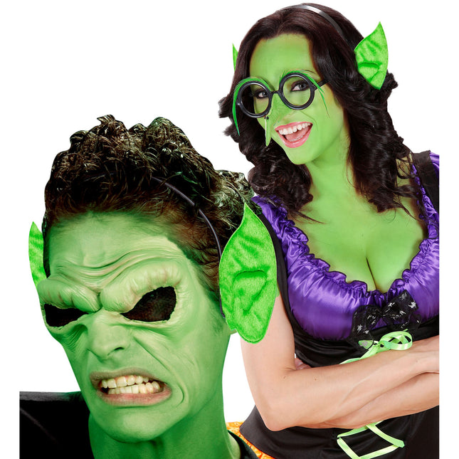 Halloween Haarband Grüne Ohren