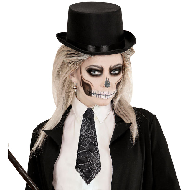 Halloween Krawatte Spinnennetz