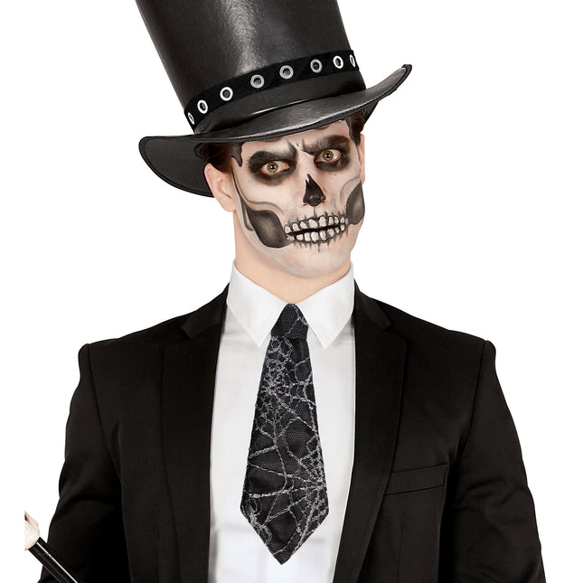 Halloween Krawatte Spinnennetz