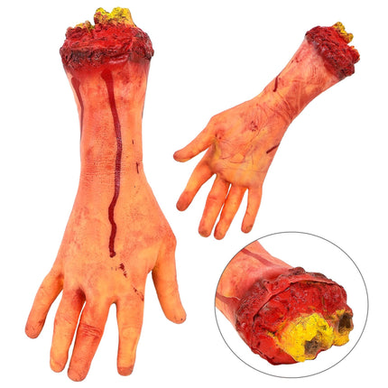 Halloween Falsche Hand mit Knochen abgehackt