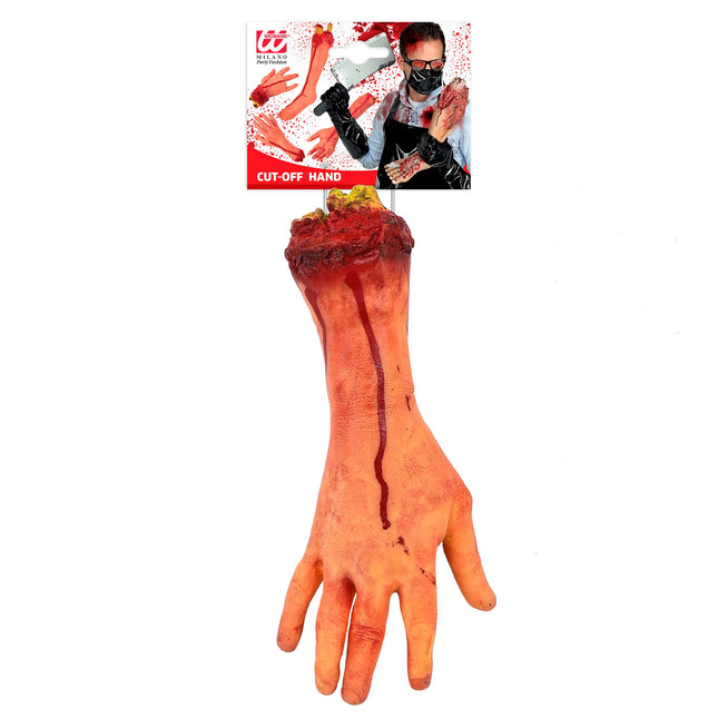 Halloween Falsche Hand mit Knochen abgehackt