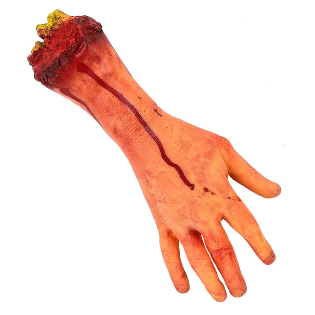 Halloween Falsche Hand mit Knochen abgehackt