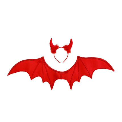 Halloween Accessoire Set Red Devil 2 Stück