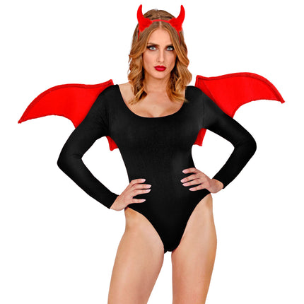 Halloween Accessoire Set Red Devil 2 Stück