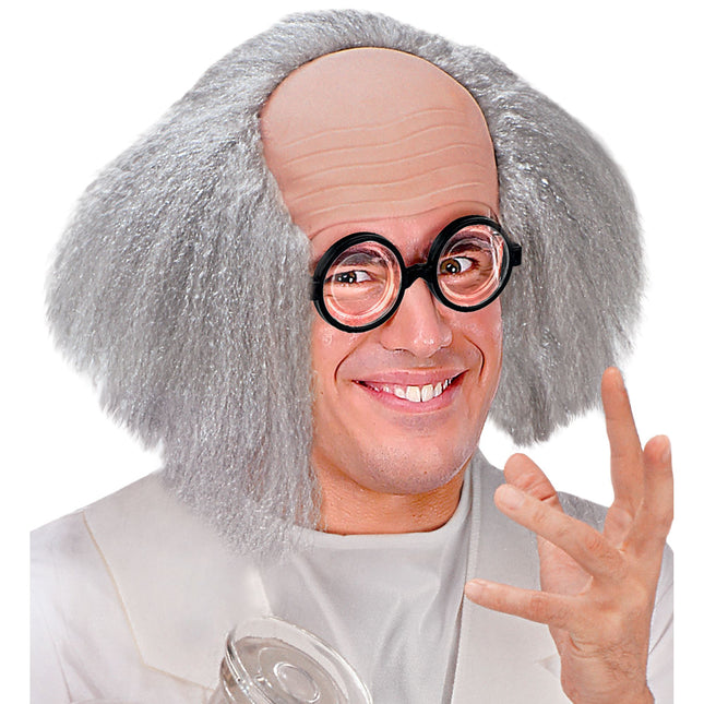 Halloween Perücke Professor Glatze