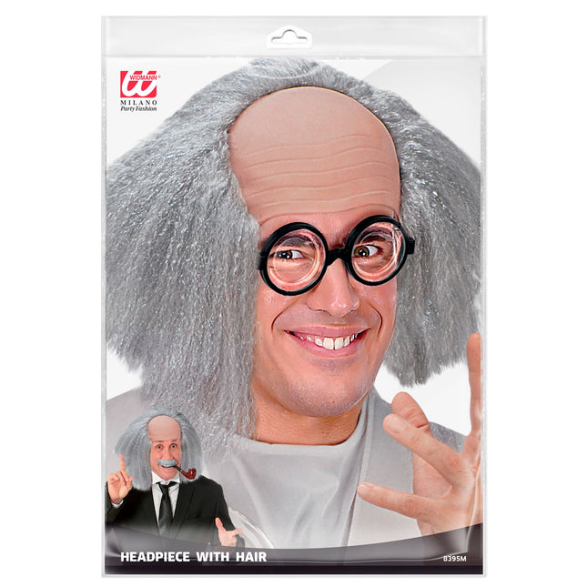 Halloween Perücke Professor Glatze