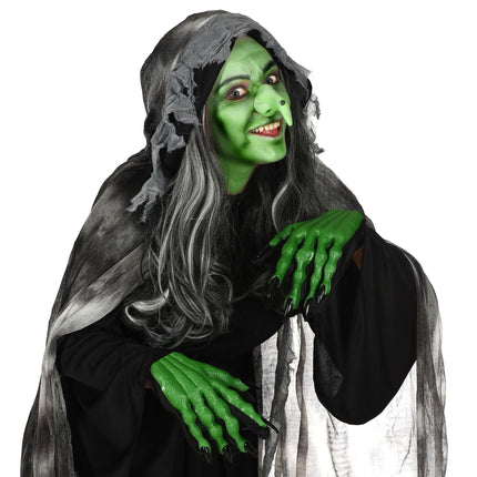 Grüne Handschuhe Hexe