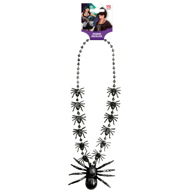 Halloween Halskette Spinnen 40cm