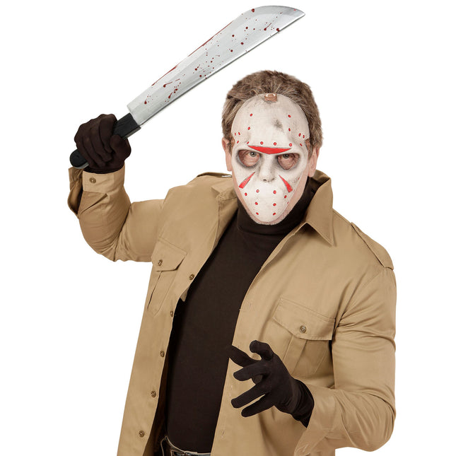 Halloween Fake-Messer mit Blut 54cm