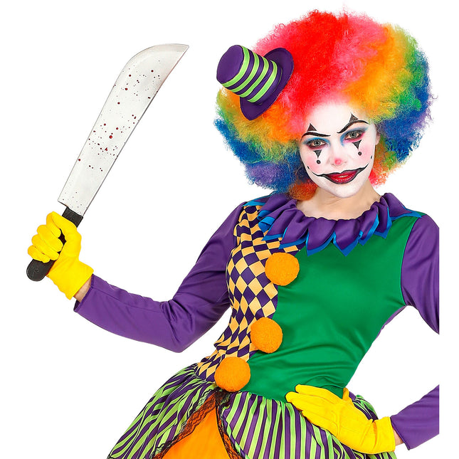Halloween Fake-Messer mit Blut 54cm