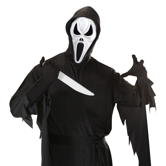 Halloween Fake-Messer Silber 34cm