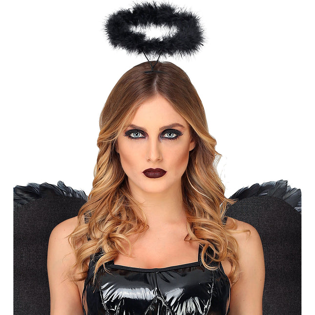 Halloween Haarband Schwarzer Engel