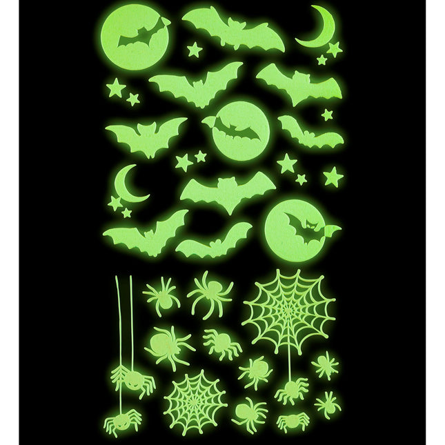 Halloween Aufkleber Weiß Glow In The Dark