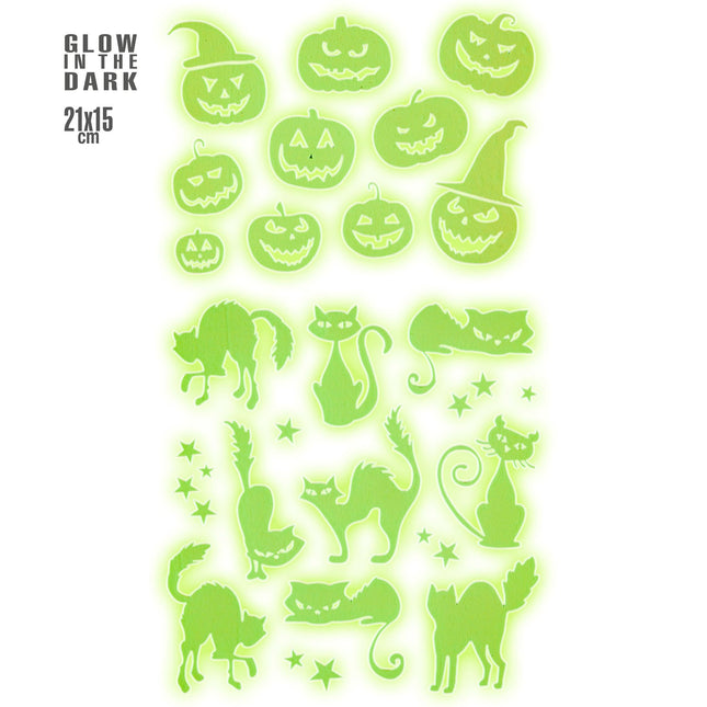 Halloween Aufkleber Glow In The Dark 21cm