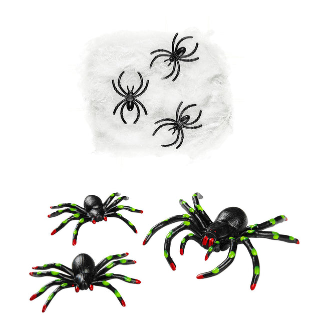 Halloween Spinnennetz mit Spinnen