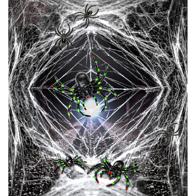 Halloween Spinnennetz mit Spinnen