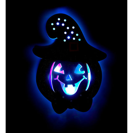 Halloween Wanddekoration Kürbis mit Licht