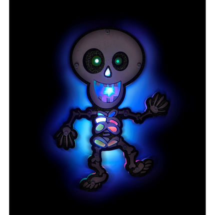 Halloween Wanddekoration Skelett mit Licht