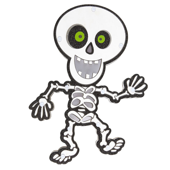 Halloween Wanddekoration Skelett mit Licht